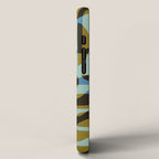 Simple Hand-cut Pattern #5 / Blue & Brown iPhone Case Gallery Image 2