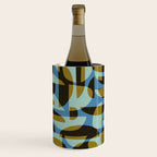 Simple Hand-cut Pattern #5 / Blue & Brown Wine Chiller Gallery Image 3