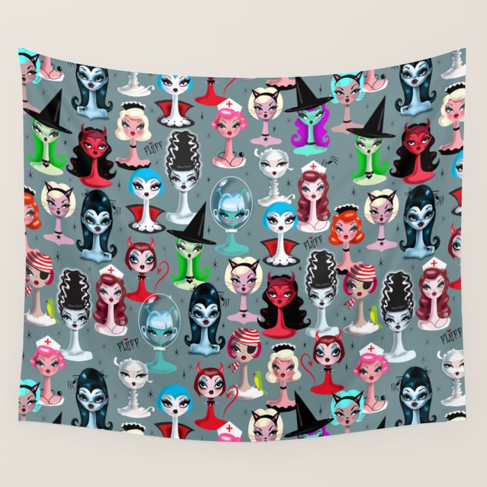 Spooky Dolls Wall Tapestry Gallery Image 1