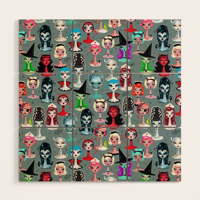 Spooky Dolls Wood Wall Art Gallery Image 1