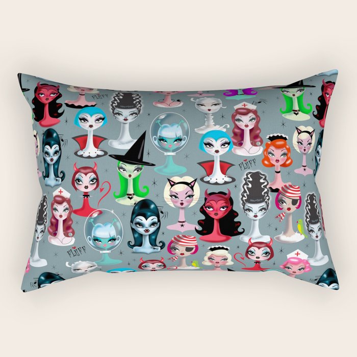 Spooky Dolls Rectangular Pillow Gallery Image 2