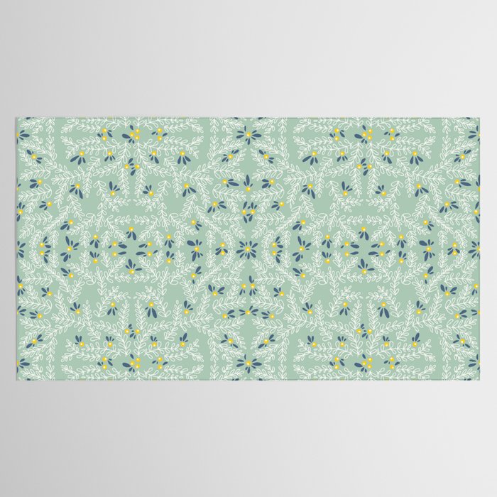 Wonderful holiday joy twigs mint Tablecloth Gallery Image 2