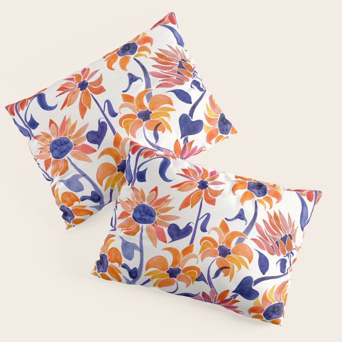 Sunflowers - Sunset Palette Pillow Sham Gallery Image 1