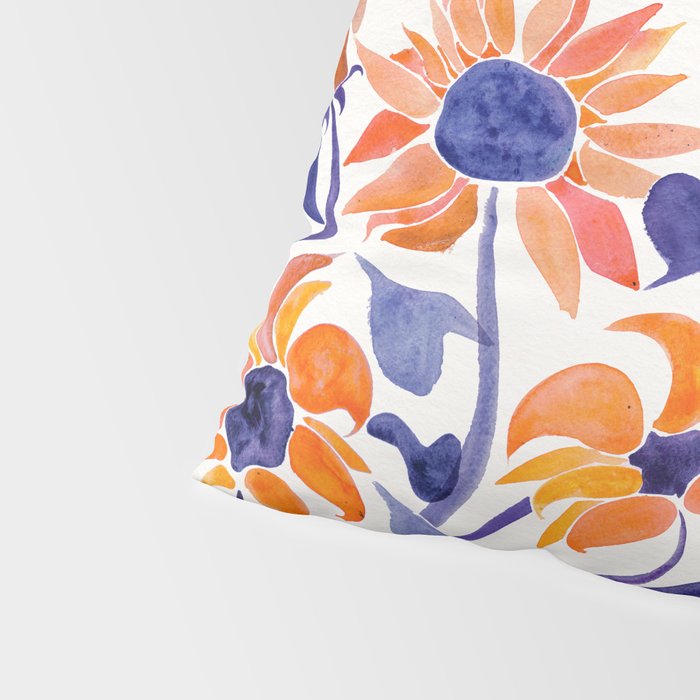 Sunflowers - Sunset Palette Pillow Sham Gallery Image 4