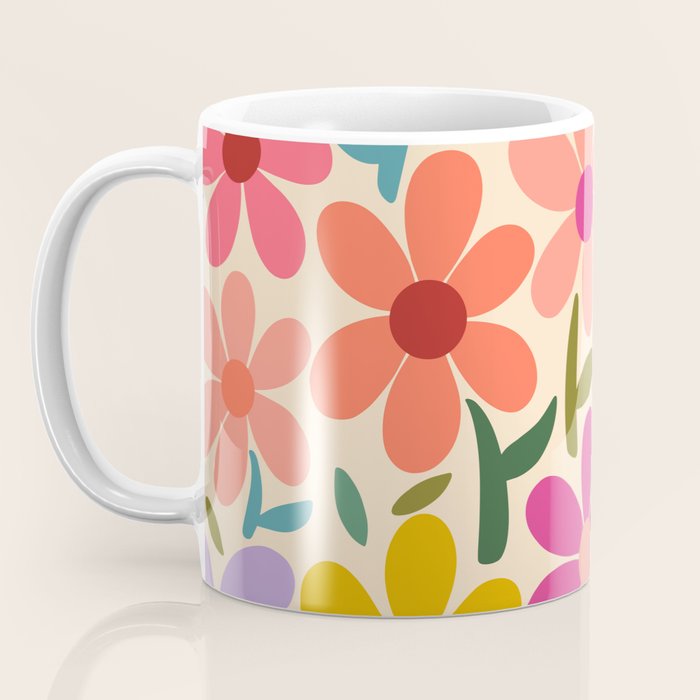 Botanical Garden -Colorful Daisy Bloom Coffee Mug Gallery Image 3