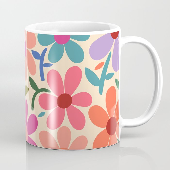Botanical Garden -Colorful Daisy Bloom Coffee Mug Gallery Image 1