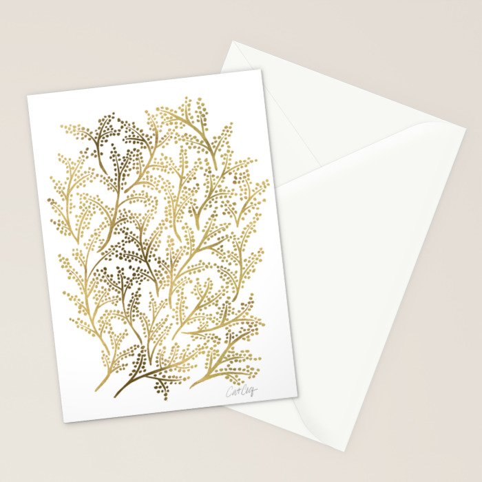 Gold Branches Stationery Card Gallery Image 2