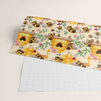Bees with Flowers and Honey Wrapping Paper Gallery Image 2