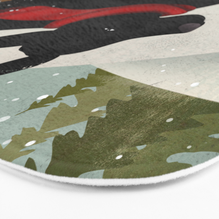 Black Dog Labrador Ski Mountain Bath Mat Gallery Image 3