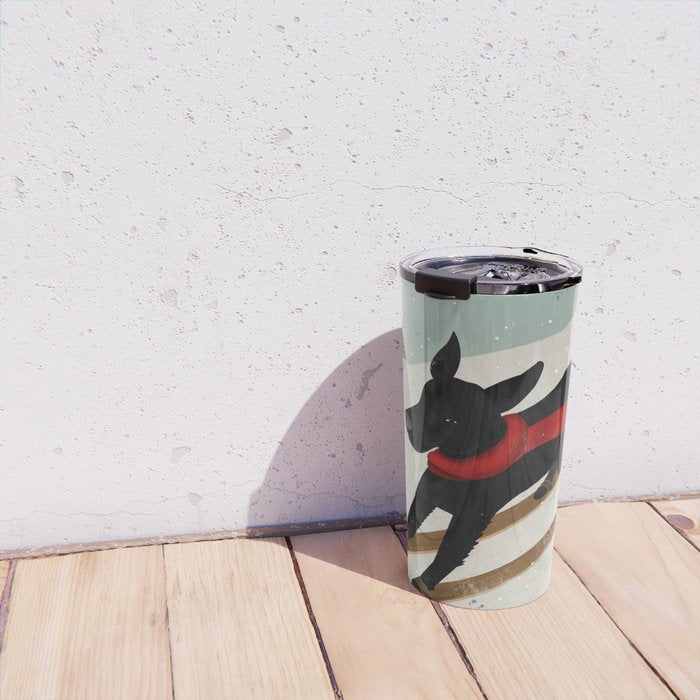 Black Dog Labrador Ski Mountain Travel Mug Gallery Image 4