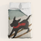 Black Dog Labrador Ski Mountain Comforter Gallery Image 6