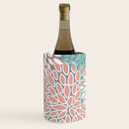 Festive, Floral Prints, Teal and Coral Wine Chiller Gallery Image 3