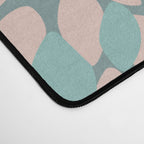 Festive, Floral Prints, Teal and Coral Desk Mat Gallery Image 4