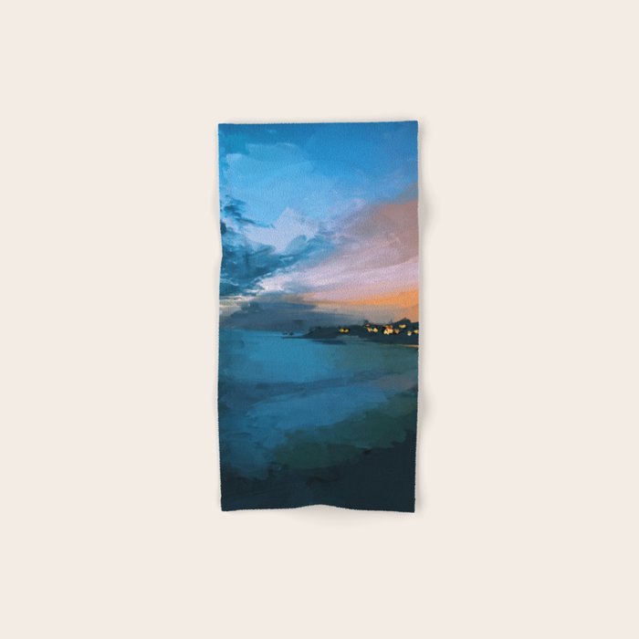 Laguna Beach At Night Bath Towel Gallery Image 1