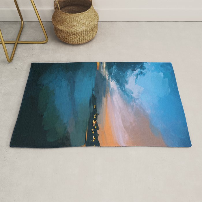 Laguna Beach At Night Rug Gallery Image 1