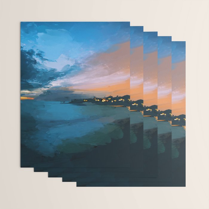 Laguna Beach At Night Wrapping Paper Gallery Image 3