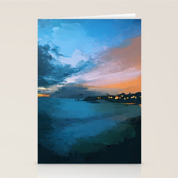 Laguna Beach At Night Stationery Card Gallery Image 2