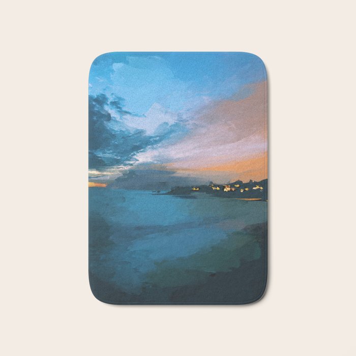 Laguna Beach At Night Bath Mat Gallery Image 1