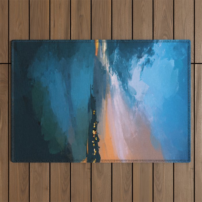 Laguna Beach At Night Outdoor Rug Gallery Image 1