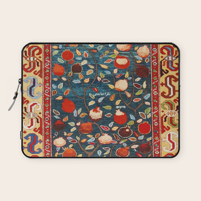 Pomegranate Tree Azerbaijan Rug Laptop Sleeve Gallery Image 1
