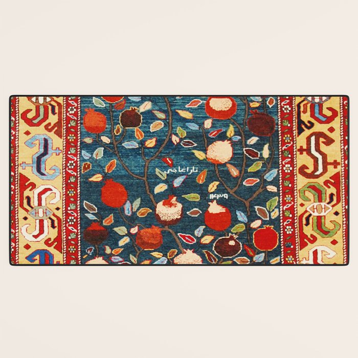 Pomegranate Tree Azerbaijan Rug Desk Mat Gallery Image 3