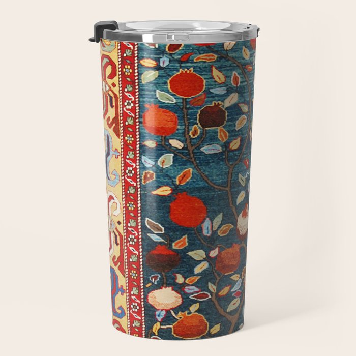 Pomegranate Tree Azerbaijan Rug Travel Mug Gallery Image 3