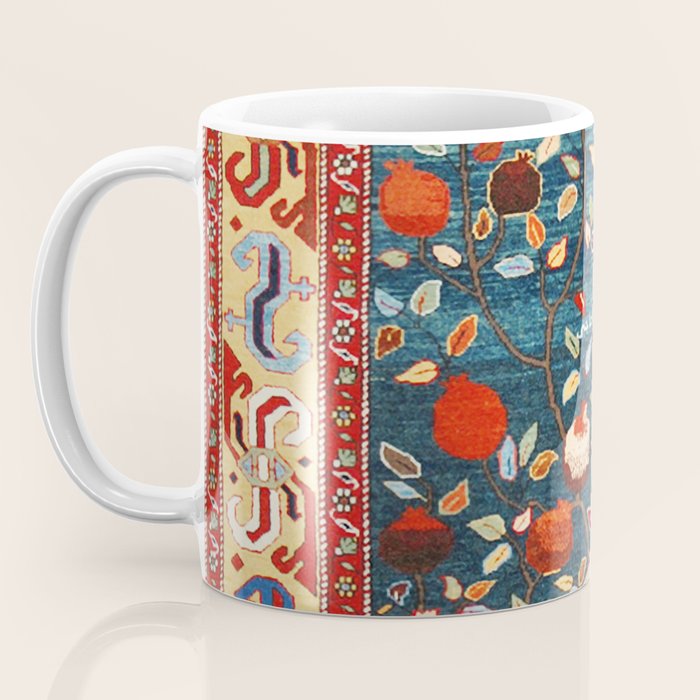 Pomegranate Tree Azerbaijan Rug Coffee Mug Gallery Image 3