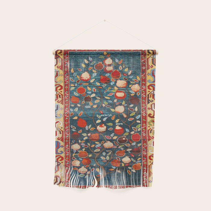 Pomegranate Tree Azerbaijan Rug Wall Hanging Gallery Image 1
