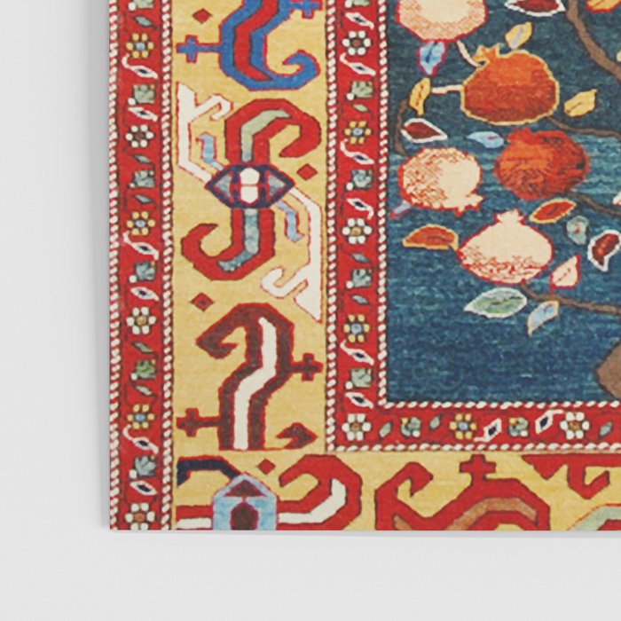 Pomegranate Tree Azerbaijan Rug Poster Gallery Image 3