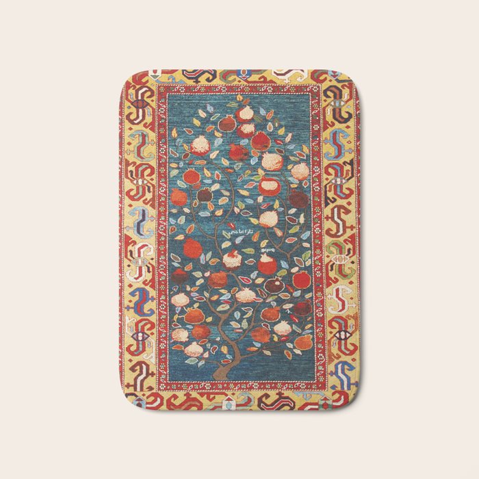 Pomegranate Tree Azerbaijan Rug Bath Mat Gallery Image 1