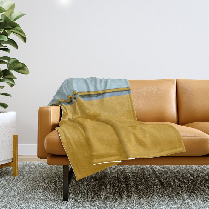 Where Blue Meets Gold Throw Blanket Gallery Image 1