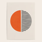 Bold Orange Circle Black Lines Poster Gallery Image 4