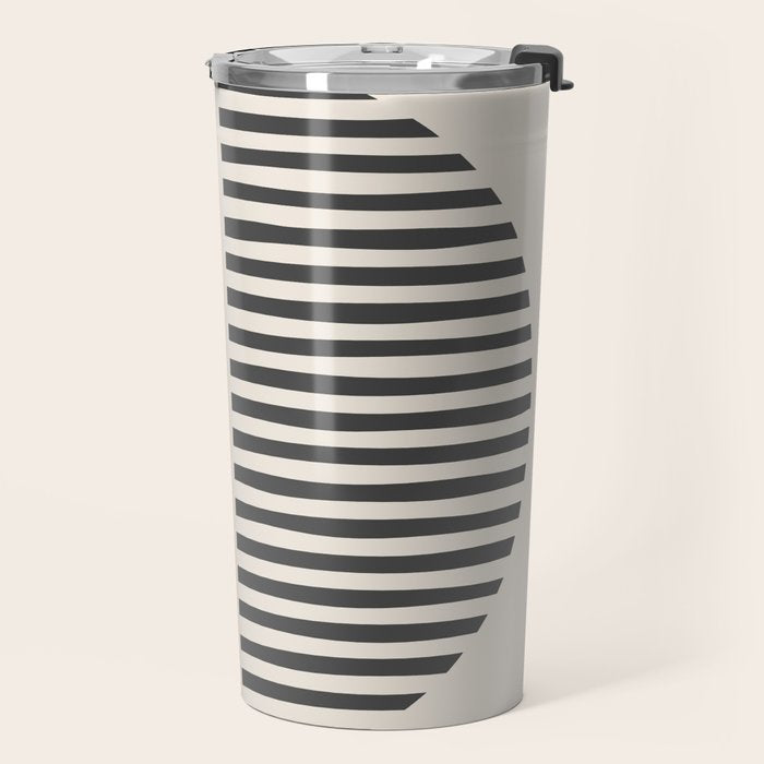 Bold Orange Circle Black Lines Travel Mug Gallery Image 2