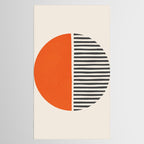 Bold Orange Circle Black Lines Tablecloth Gallery Image 2