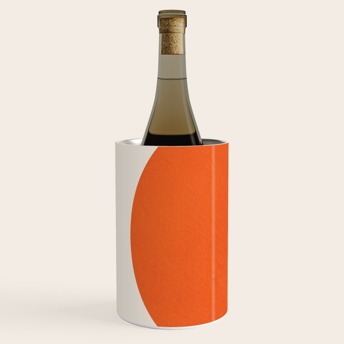 Bold Orange Circle Black Lines Wine Chiller Gallery Image 2