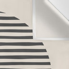 Bold Orange Circle Black Lines Wall Tapestry Gallery Image 3