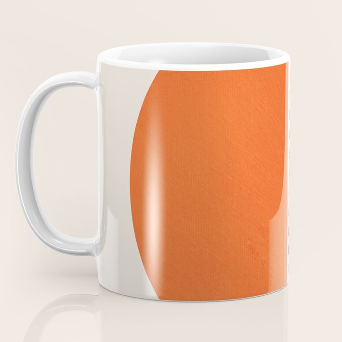 Bold Orange Circle Black Lines Coffee Mug Gallery Image 3