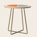 Bold Orange Circle Black Lines Side Table Gallery Image 1