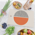 Bold Orange Circle Black Lines Cutting Board Gallery Image 2