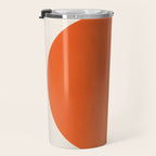 Bold Orange Circle Black Lines Travel Mug Gallery Image 3