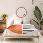 Bold Orange Circle Black Lines Comforter Gallery Image 3