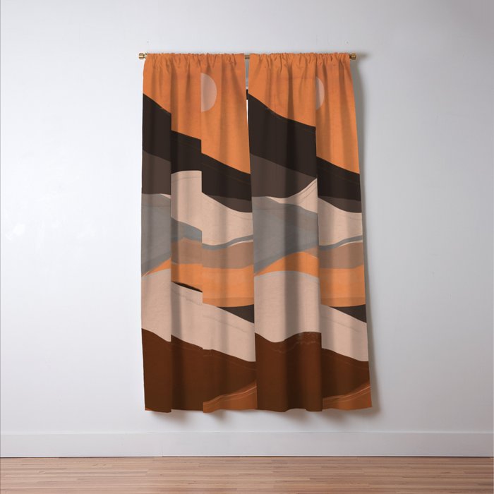 Abstract Art Landscape 69 Window Curtain Gallery Image 3