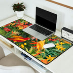Midnight Jungle Parrots Tropical Paradise Desk Mat Gallery Image 2
