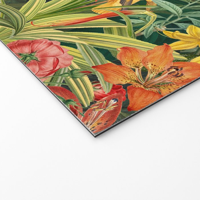 Midnight Jungle Parrots Tropical Paradise Welcome Mat Gallery Image 2