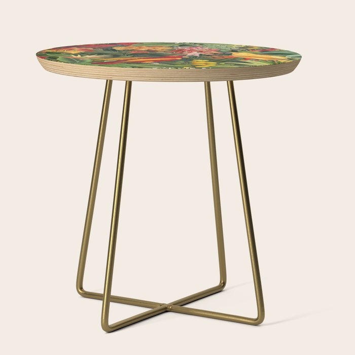 Midnight Jungle Parrots Tropical Paradise Side Table Gallery Image 1