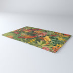 Midnight Jungle Parrots Tropical Paradise Rug Gallery Image 3