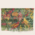 Midnight Jungle Parrots Tropical Paradise Wall Hanging Gallery Image 1