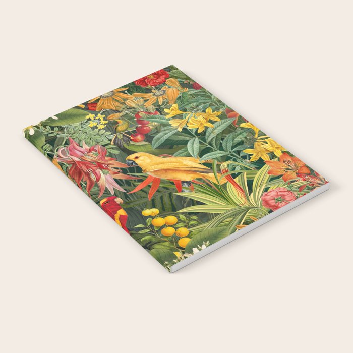 Midnight Jungle Parrots Tropical Paradise Notebook Gallery Image 2