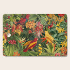 Midnight Jungle Parrots Tropical Paradise Cutting Board Gallery Image 1