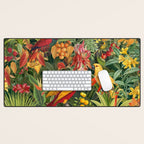 Midnight Jungle Parrots Tropical Paradise Desk Mat Gallery Image 1